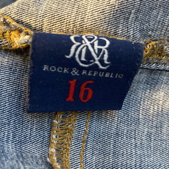 Rock and Republic Fever pull on jeans. Skinny. New condition. Dark blue Size 16 - Picture 9 of 9